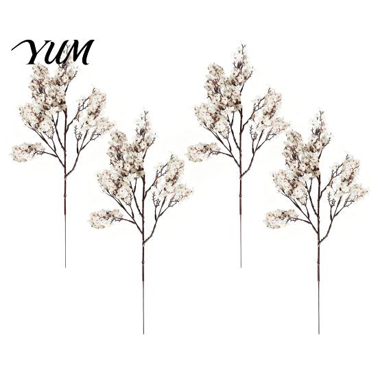 Orange Silk Plants for Halloween Decoration Realistic Artificial Flowers Autumn Home Decoration, Floral Lifelike Branches Seasonal Display Table