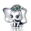 Qikaola Classic Cute Elephant Charms Beads Fit Original  Bracelet Real Silver Color Pendant DIY Jewelry