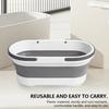 Plastic Camping Bucket with Handle Rectangular Handy Basket Large Capacity Multifunctional Household Cleaning Bathroom Accessory