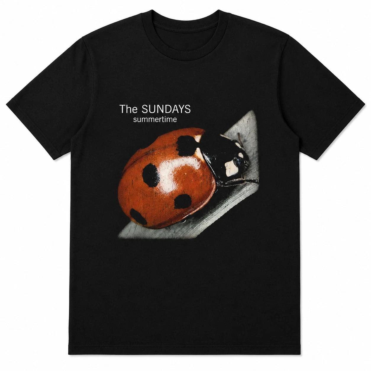 Vintage 90s Indie Pop Band T-Shirt Retro Alternative Rock Ladybug Graphic Tee M
