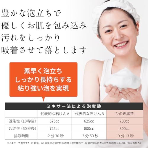 Pelican Soap Hinoki Black Tea Soap [Moisturizing Ingredients] Hyaluronic Acid Collagen Foaming Net Included (80g X 3 Bags)