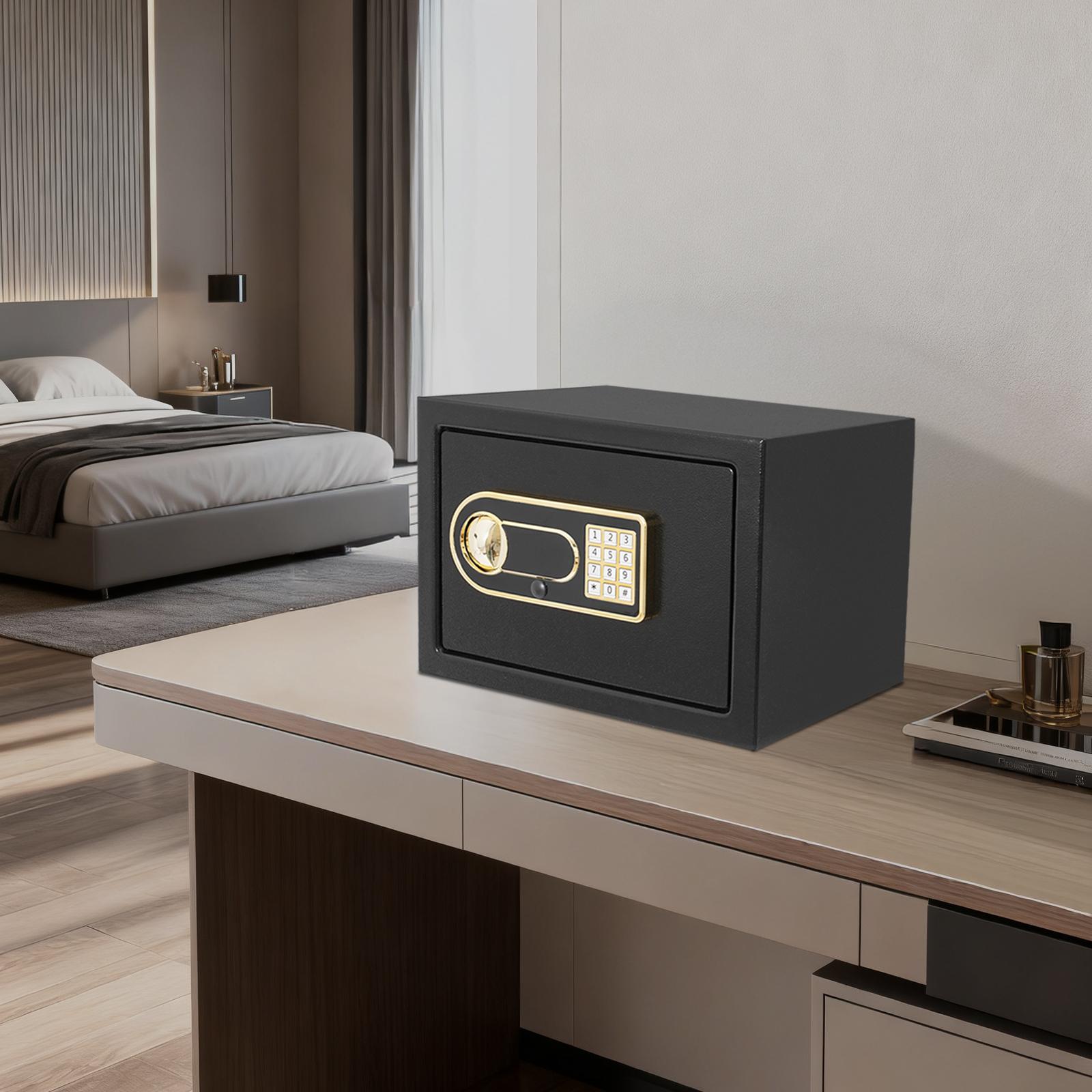 Стальной Огнестойкий Сейф, Электронный Сейф для Домашней Безопасности с Цифровой Клавиатурой, Утолщенная Сталь Q235 и Режим Двойного Открытия