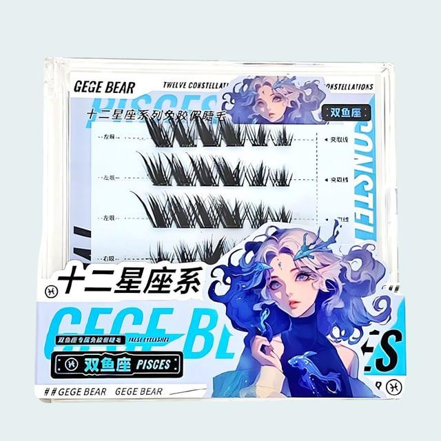 Gege Bear - Twelve Constellations Glue Free False Eyelashes - Pisces