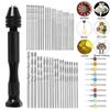 Tiny Mini 57pcs Micro Alloy Twist Drill Bits Set Hand Diy Model Craft Tool Wood