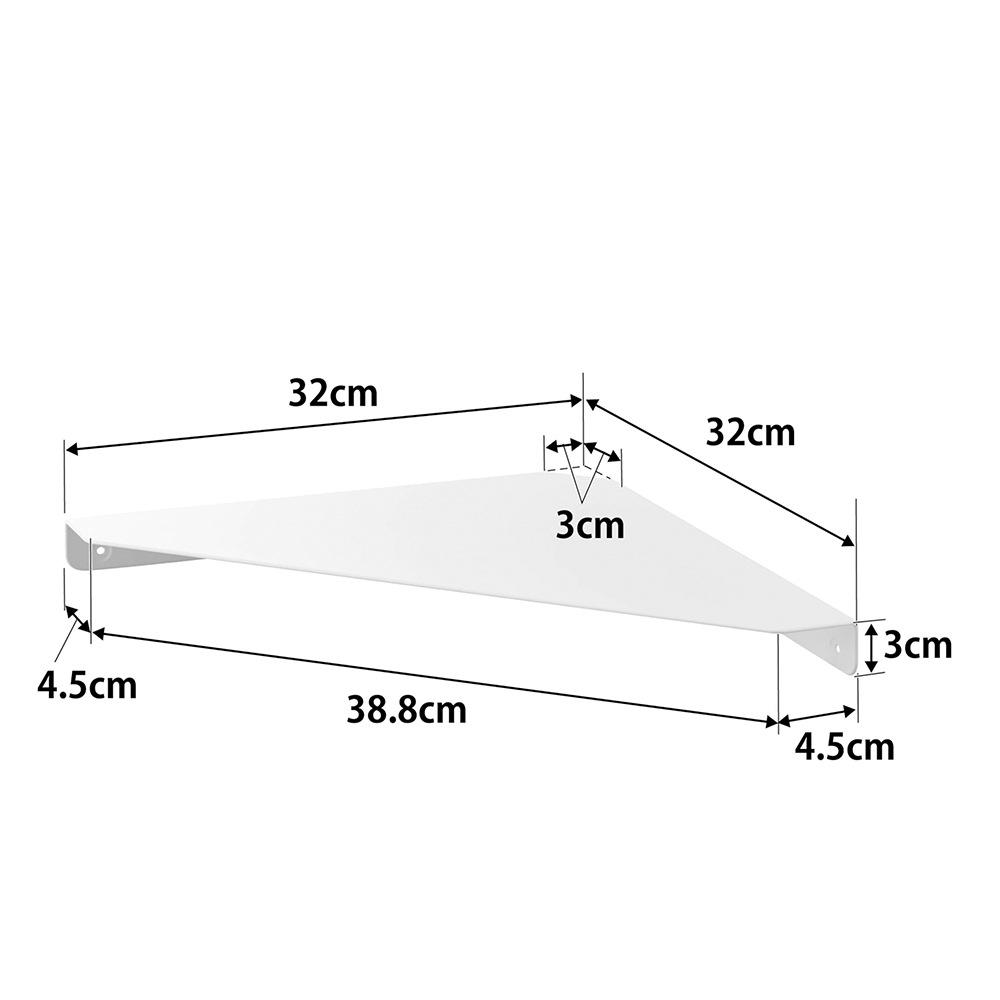 No-punch Corner Wall Bathroom Study Kitchen Living Room Wall Hanging Triangle Shelf