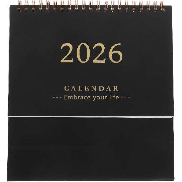 jojofuny Small Desk Calendar: 2025-2026 Desktop Standing Calendar Mini Monthly Planner July 2025 to December 2026 Tabletop for Office School