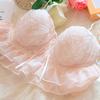 Girls Sweat Lace Bras Cute Push Up Bras Wireless Fashion Women's Underwear Brassiere Pink White Bras