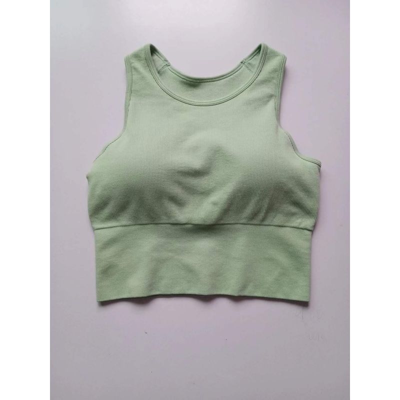 

Export Cattle Goods Yoga Fitness Exercise High Strength Wireless Shockproof Quick-Drying with Chest Pad I-Shaped Women s Underwear Vest Mint Green M