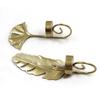 Metal Leaf Candle Holder Candlestick Nordic Style Wall Decoration Metal Leaf Rack in Golden Color for Home & Party Gift