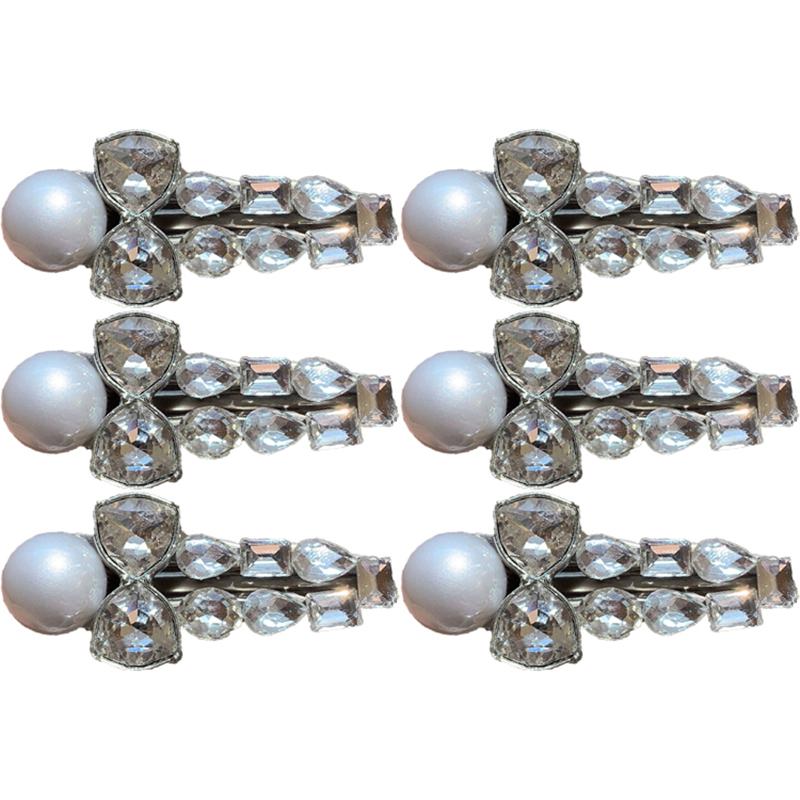 Sweet Cool Rhinestone Hair Clip Women Ice Through Temperament Versatile Side Clip Delicate Hair Accessories