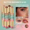 Multipurpose Blush Stick Long Lasting Moisturizing Bronzer-Blush Stick Natural Double-headed Makeup Stick Beauty Makeup