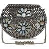 Black, Silver Women Clutch - Medium Bridal Women's Antique Handmade Brass Purse Metal Parties Clutch Bag