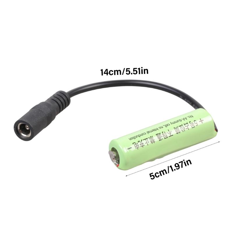 0V NonConductive 2a Battery Eliminators LR6 2a Dummy Battery Setups Shell With 5.5x2.5mm Input For Toy And Small Fan