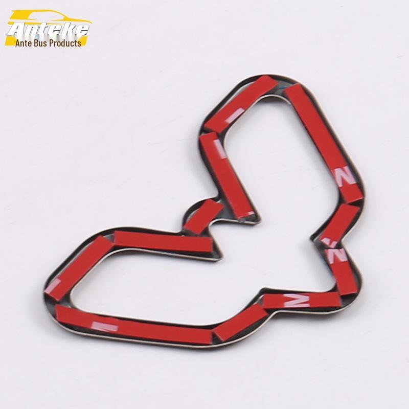 Hongguang S Steering Wheel Emblem Frame & Dashboard Sticker for 18 Models