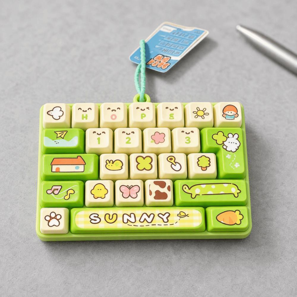 Tastiera Giocattolo a 26 Tasti Portachiavi Ciondolo Mini Tastiera Giocattolo Pulsante Decompressione Bambini