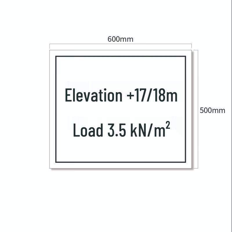 HUATAI HT-FSN-N02 Stainless Steel Electrical Load Sign
