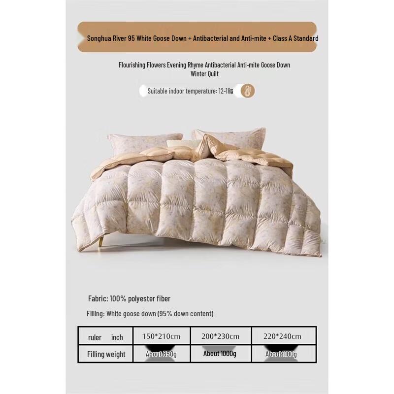Mercury Home Textile Antibacterial Goose Down Winter Quilt