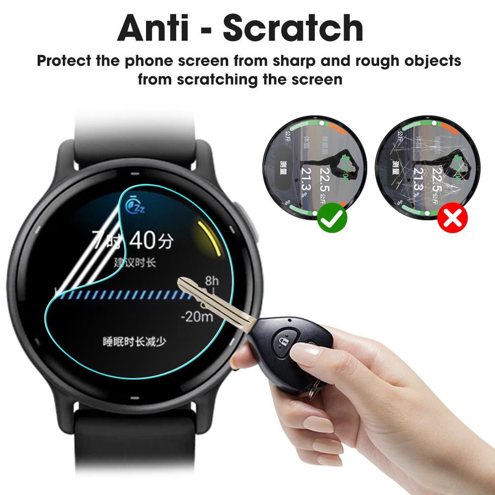Soft Clear Full Protective Film for Garmin Vivoactive 5 Sports Watch Hydrogel Film Screen Protectors for Garmin Vivoactive 5