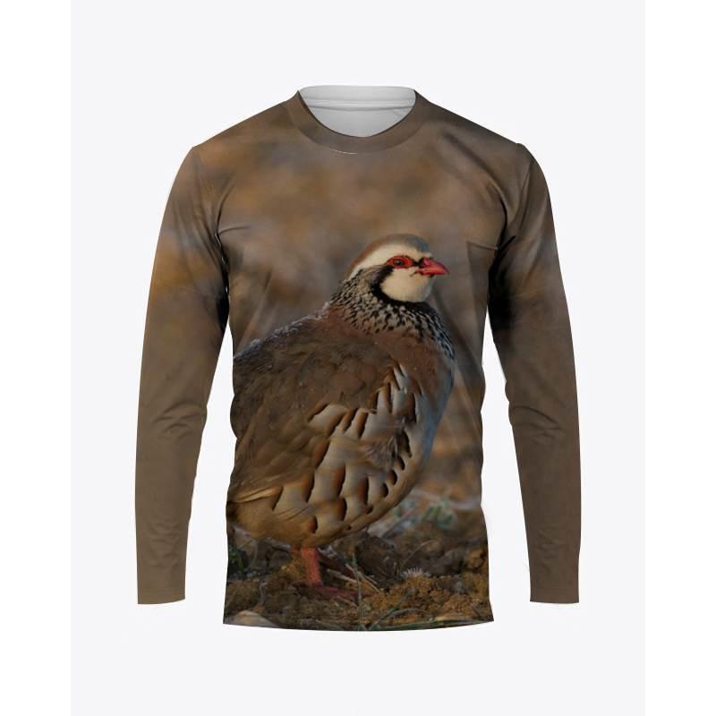 3D Print T Shirt Mens Camouflage Hunting Animals Quail O-Neck T-shirt Casual Long Sleeve Oversized Pullover Fashion Men Clothing
