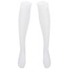 Compression Knee High Socks Varicose Veins Socks with Inspect Toe Hole(White M)