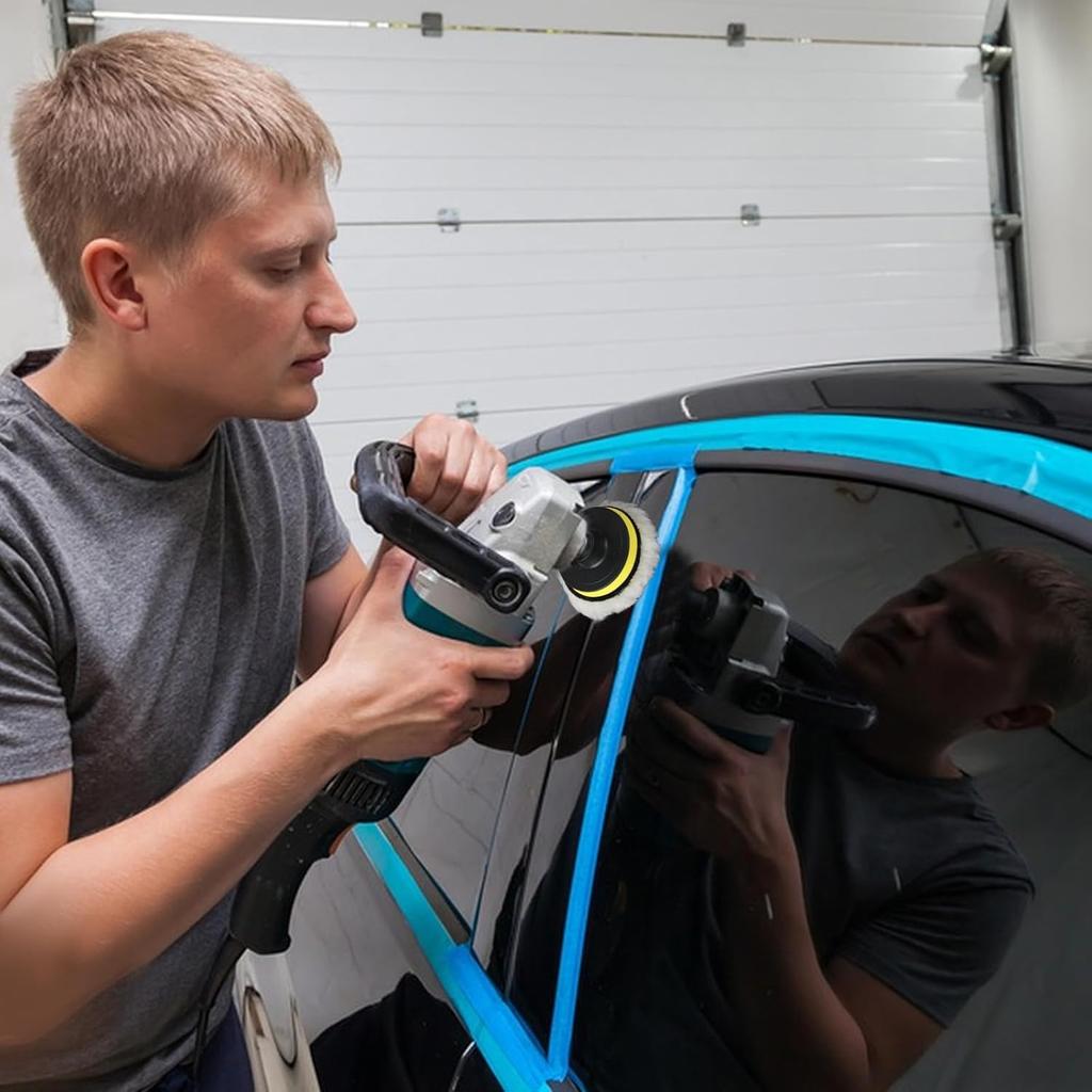 11Pcs Car Buffing Pads For Drill Polishing Kit, 3Inch Foam Polishing Pads, Car Buffers And Polishers Kit, Wool Pads Wax Buffer Drill Polisher