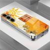 Gold-plated Tempered Glass Phone , Compatible Galaxy S26 S25 S24 S23 S22 Ultra Plus. Features a Minimalist Oil Painting Design.