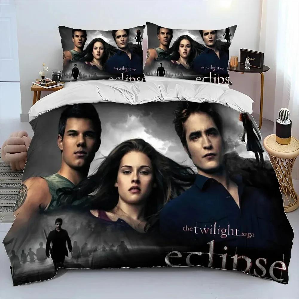 Top 3D The Twilight Saga HD Bedding Set Printed Bed Set With Pillowcase Bed Duvet Cover Soft Single Double Queen Super King Size