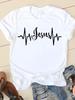 Clothing Summer Letter Printing 2022 Short Sleeve Ladies Casual WoFashion Graphic Tee T-shirts Female T Shirt Clothes