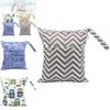 Asenappy Waterproof Baby Diaper Bag With Double Zipper Digital Print 30x36cm