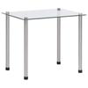 VidaXL Tables gigognes 3 pcs Transparent Verre trempé