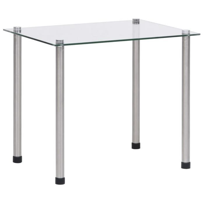 VidaXL Tables gigognes 3 pcs Transparent Verre trempé