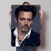 Johnny Depp Plechový plakát Vlastní nástěnné umění Vintage Retro Kovové cedule pro estetickou výzdobu místnosti Pánské dekorace Domácí předměty