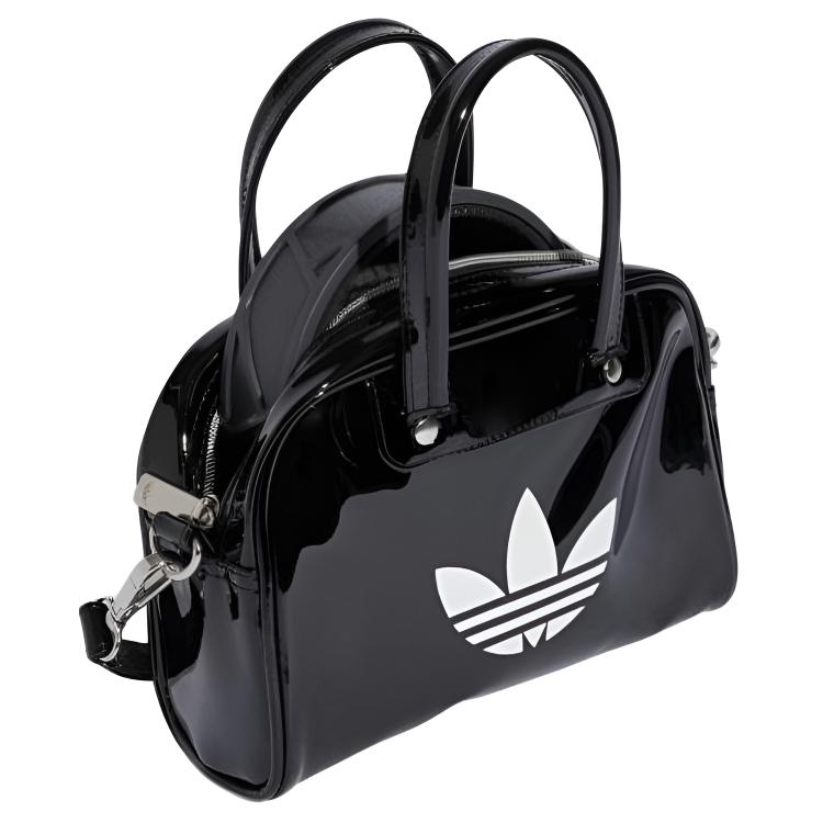 New Adidas Adicolor PU Bowling Bag, Handbag Mini Unisex Black JX0247