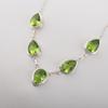 Peridot Gemstone Sterling Silver Handmade Necklace, 925 Silver Peridot Jewelry, Engagement Necklace RN-1-6