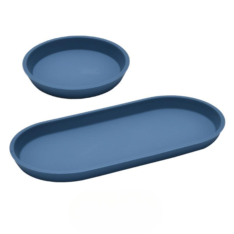 

Silicone Storage Tray for Bathroom KitchenLiving Room Dressing Table KeysCosmetics and Rings синій колір