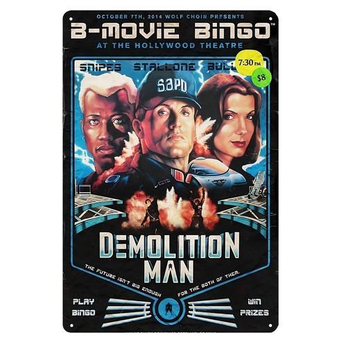 u1Demolition Man sylvester Movie Metal Poster Tin Sign 20x30cmaluminum 20x30cm（7.8x11.8inch）