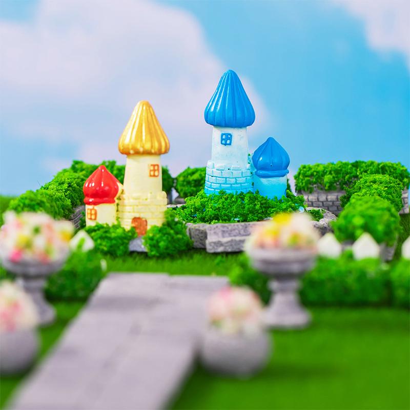 Mini Landscaping House Small Statue Figurine Crafts Figure Ornament Miniatures Home Decoration
