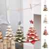 Star Multilayer Christmas Tree Pendant Wooden Christmas Tree Ornaments  New Year