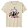 Fueled By Coffee Womens T-Shirt Iced Coffee Coffee Birthday Gift For Her