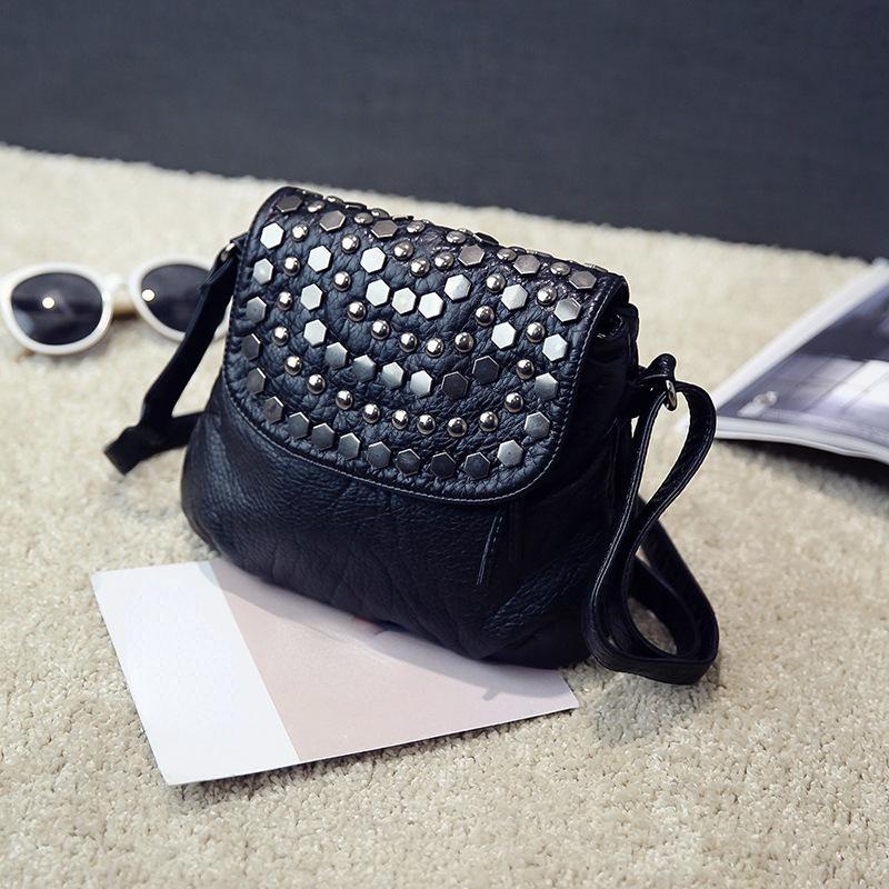 Новая женская двухслойная женская сумка из мытой кожи — фото 2