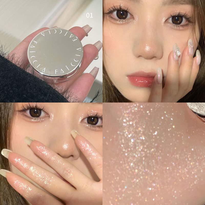 FAICCIA Fine Shimmer Small Highlighting Eyeshadow - Pearlescent Glitter FA006