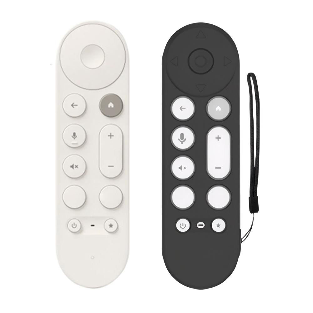 Silicone Remote Case Protective Cover Anti-Slip TV Remote Control Case Glow in Dark for Google TV Streamer 4K Voice Remote Cover