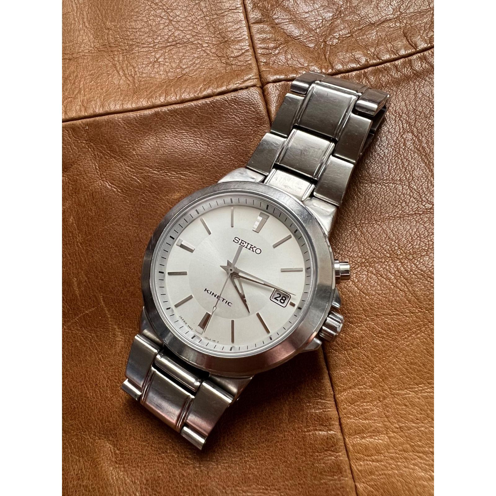 Used Seiko Kinetic AGS 5M62-0BD0 Men s Working item