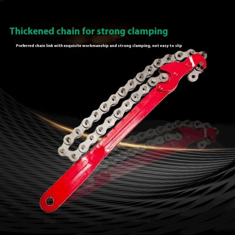 Practical Chain Style Oil Filter Removal Tool Corrosion Resistant Compact Lightweight For Professional Mechanics