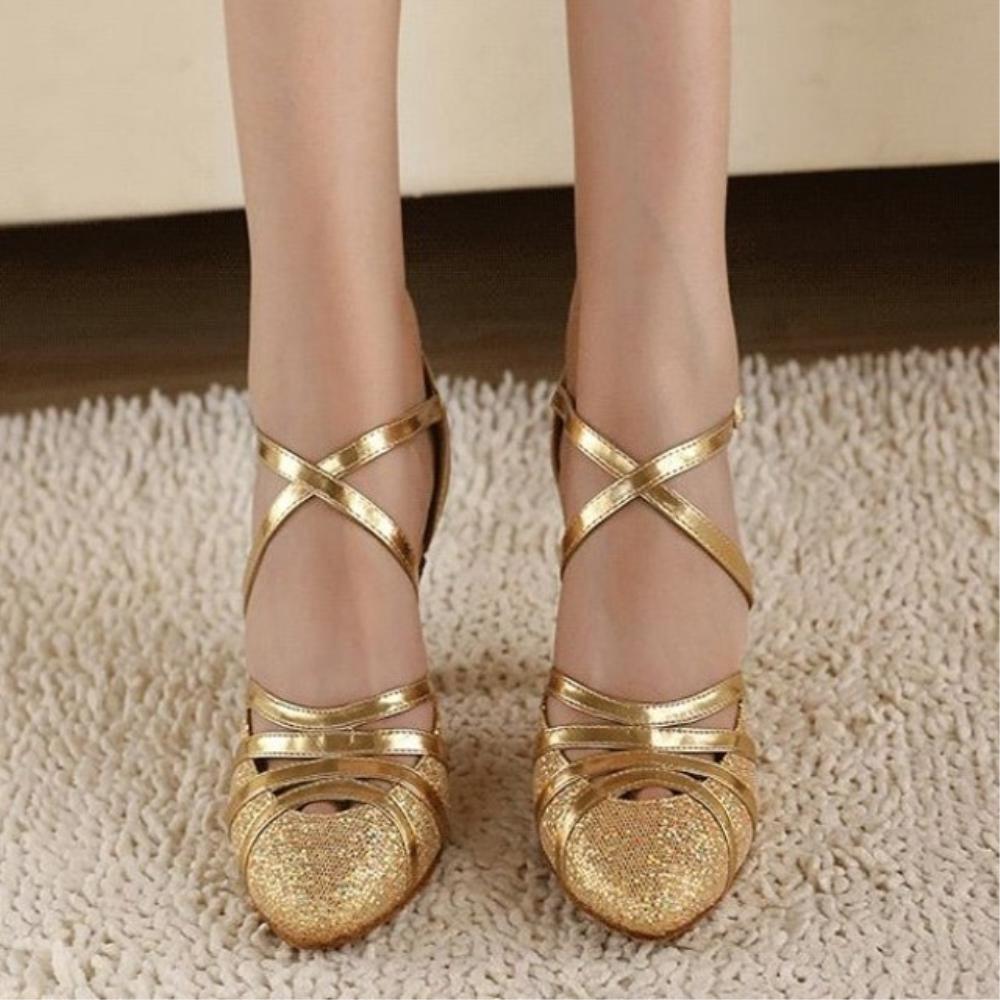 Dámské boty na vysokém podpatku Latina 6cm Dámské Boty Bling Boty pro společenský tanec