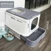 "Extra Large Enclosed Cat Litter Box with Drawer and Splash-Proof Design"