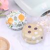 1Pc/12Pcs Mini Elegant Flower Tin Box Diy Candle Jar Balm Round Empty Iron Box