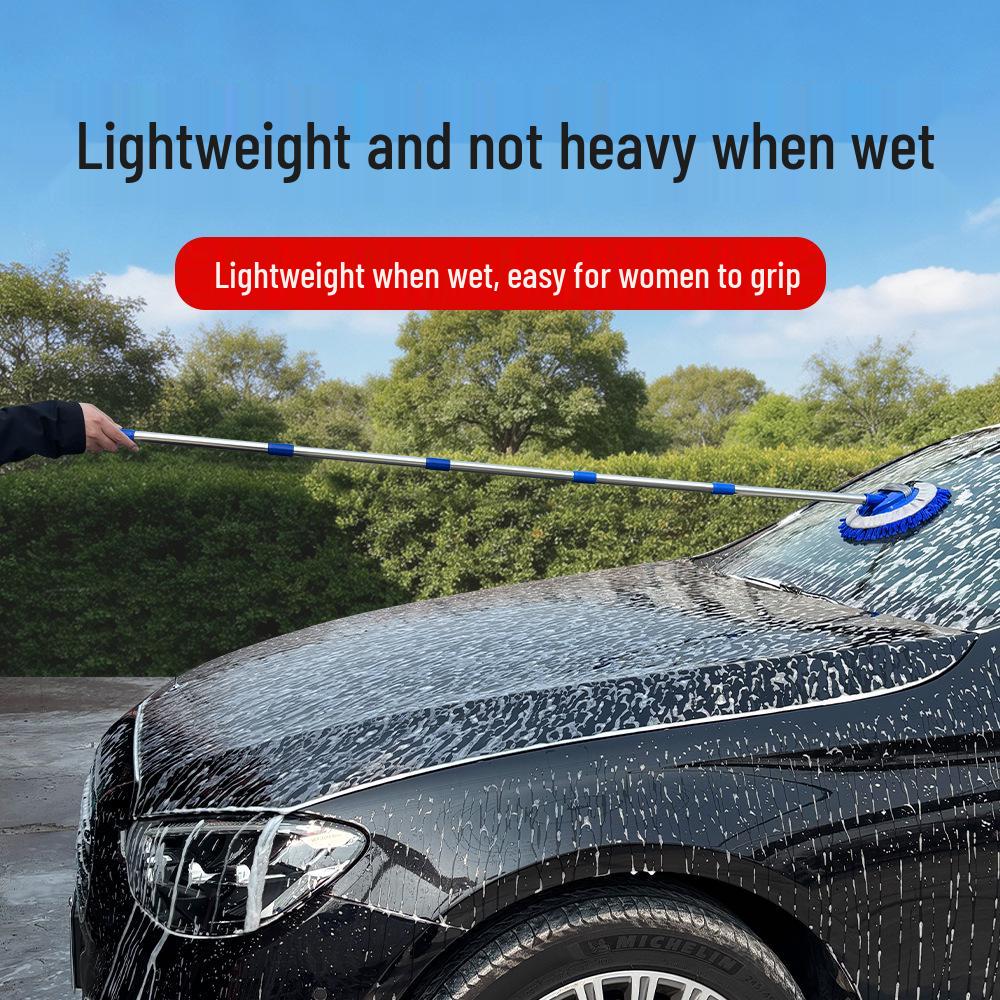 Stainless Steel Extendable Car Wash Mop & Brush