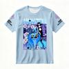 Women's Summer KPop Demon Hunters Graphic T-Shirt HUNTRIX Derpy Tiger & Floral Printed Top for Fashion Streetwear Casual Trendy
