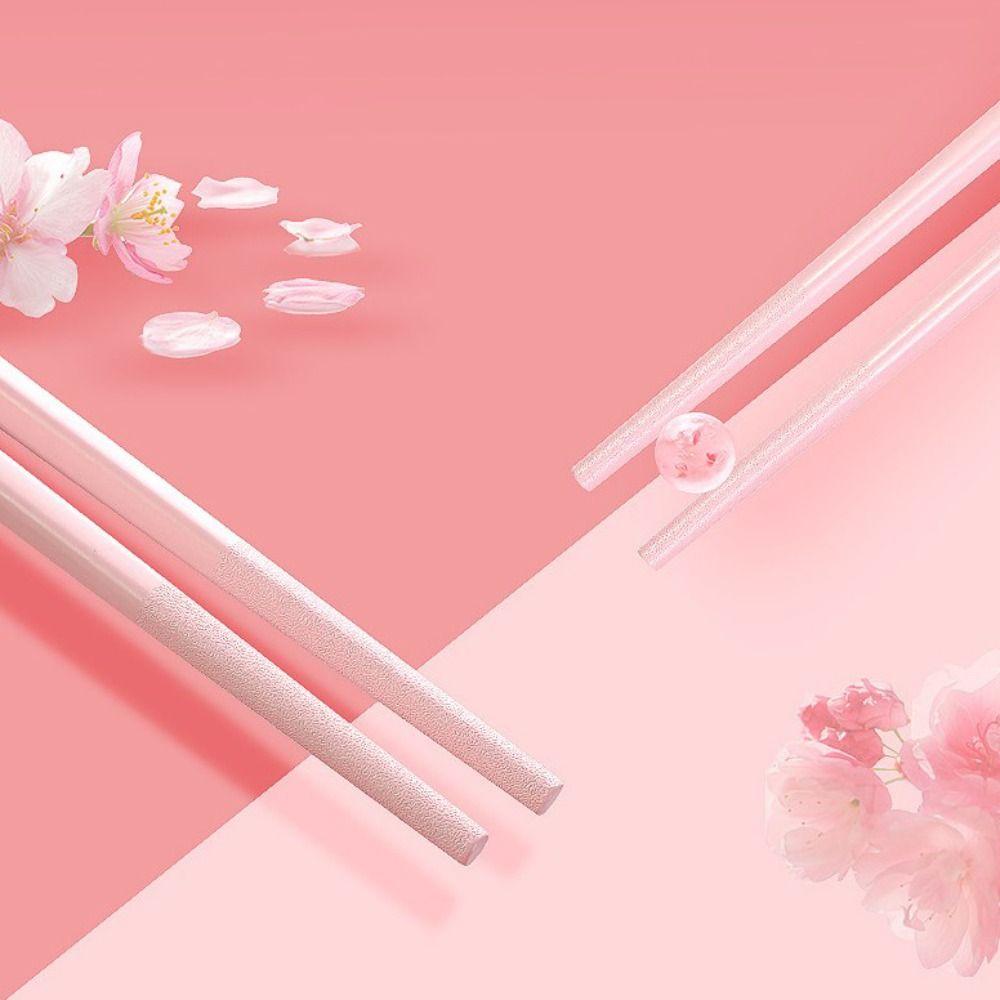 5 pairs Multicolor Sushi Sticks Non-Slip Japanese Chopsticks Portable Amber Sakura Chopsticks  Ramen